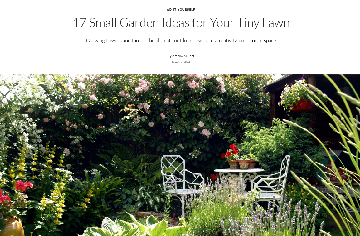 photo: 17 Small Garden Ideas for Your Tiny Lawn