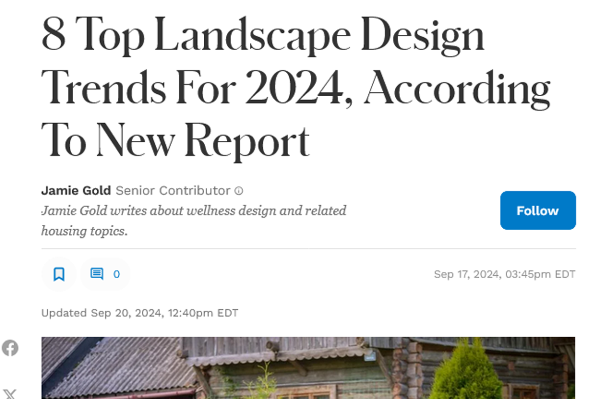 photo: 8 Top Landscape Design Trends For 2024, According To New Report