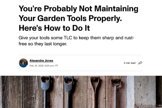 photo: You’re Probably Not Maintaining Your Garden Tools Properly