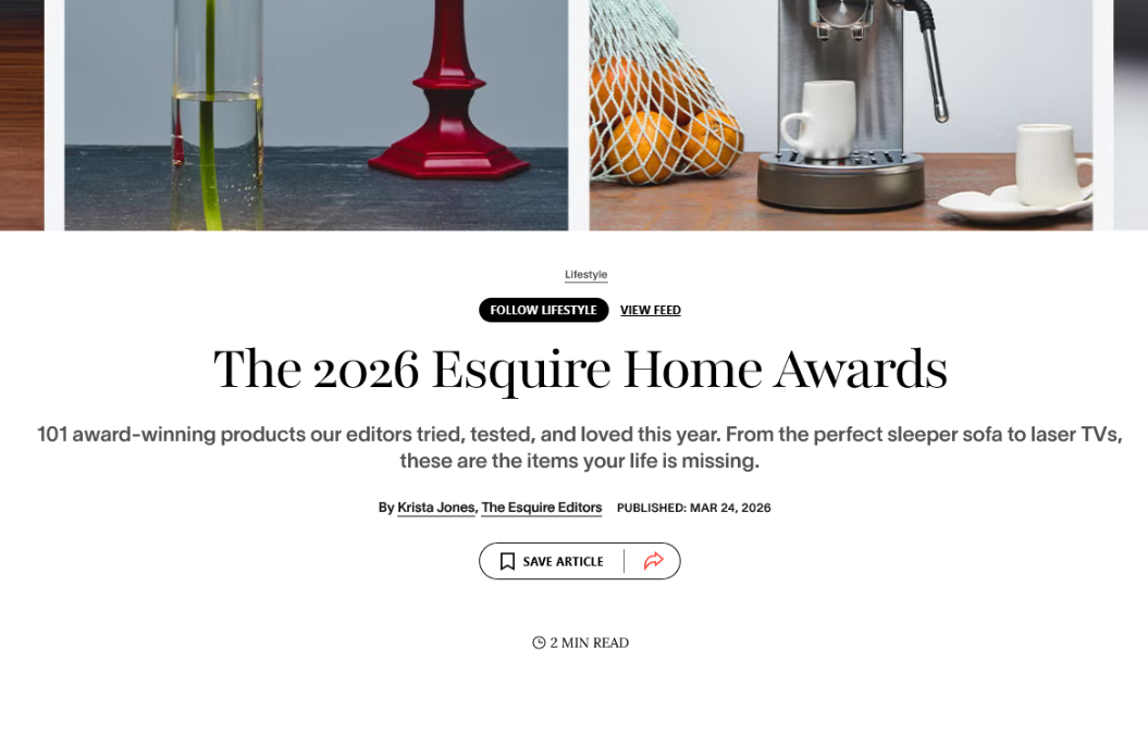 photo: The 2026 Esquire Home Awards